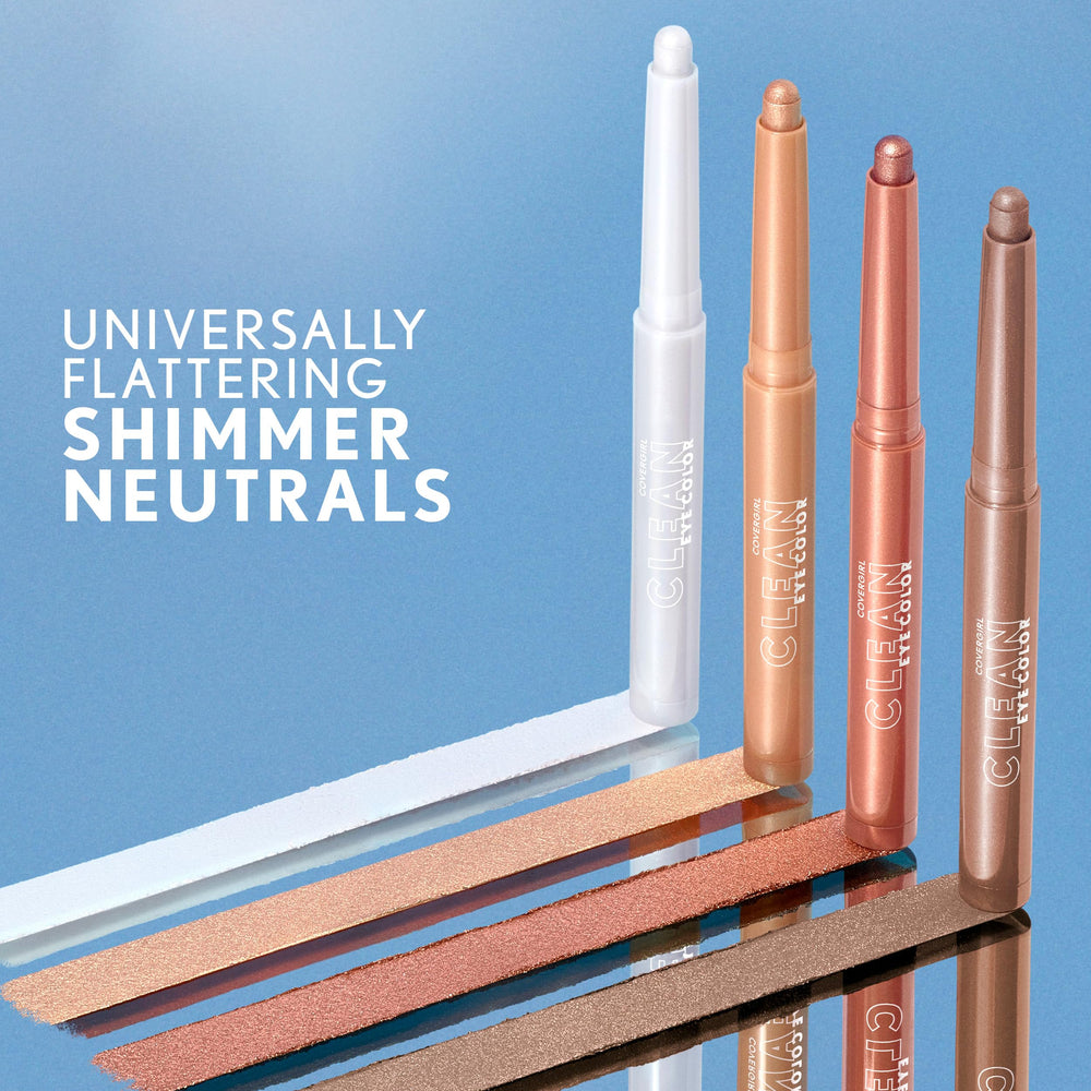 CoverGirl Clean Eye Color Gold Dusk finger-tip application for quick, reliable shimmer.