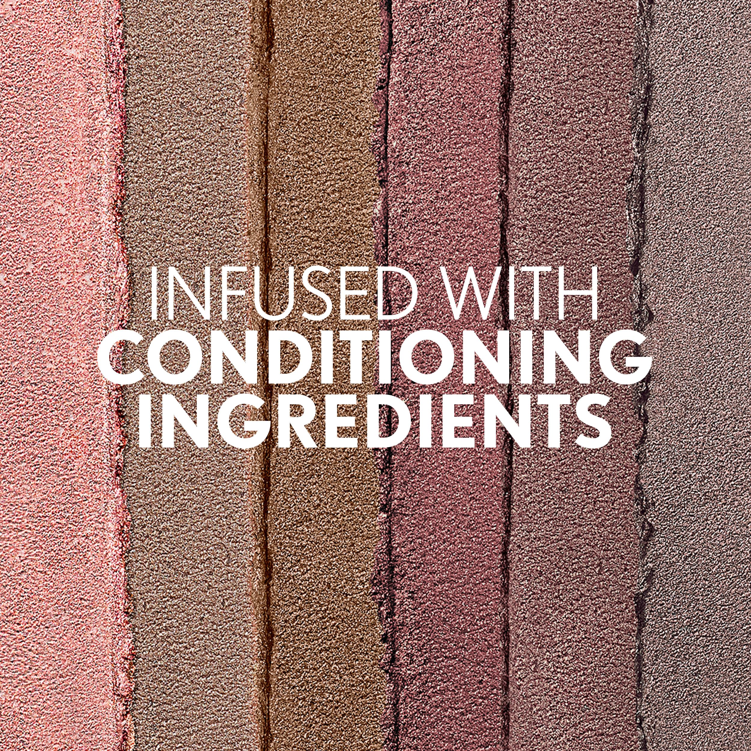 CoverGirl Clean Eye Color Rose Copper long-wear swatches illustrate all-day shimmer.