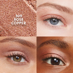 CoverGirl Clean Eye Color Rose Copper packaging closeup highlights compact design for travel-friendly beauty.