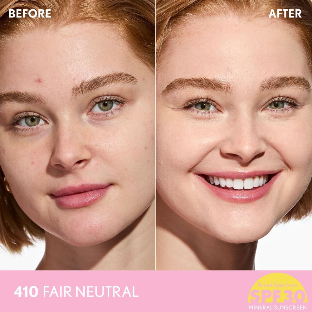 COVERGIRL Clean Fresh Blurring Skin Tint 410 Fair Neutral swatch on skin for even tone.