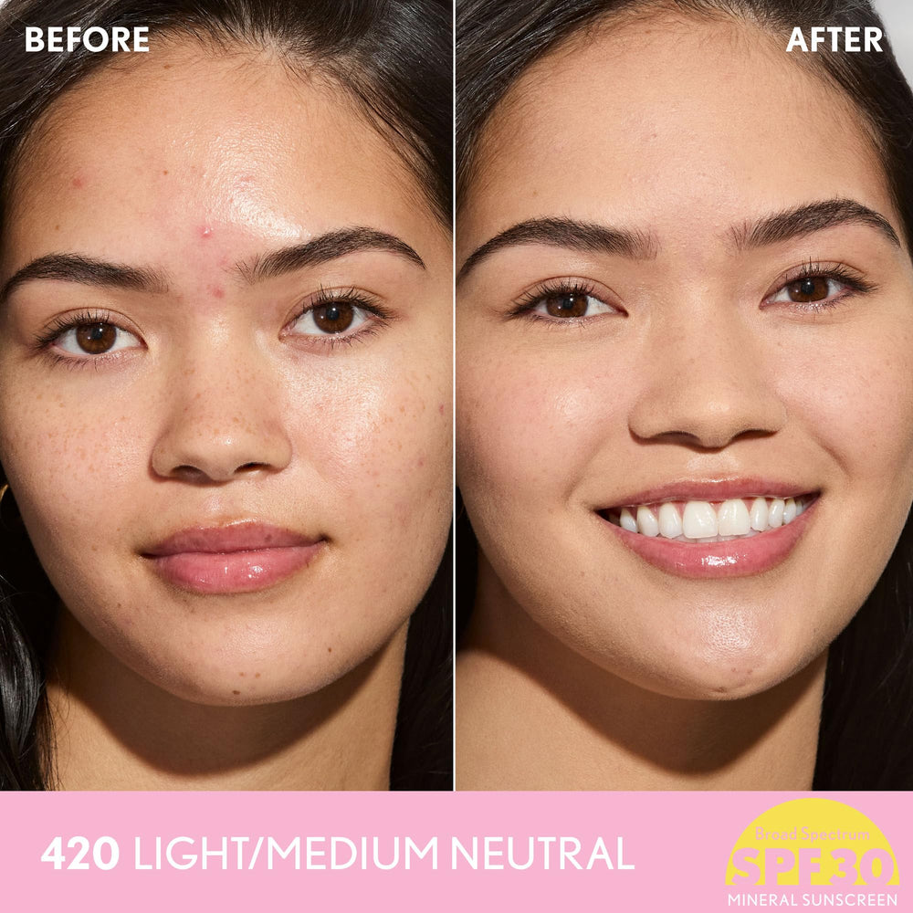 COVERGIRL Clean Fresh Blurring Skin Tint application closeup demonstrates smooth blending