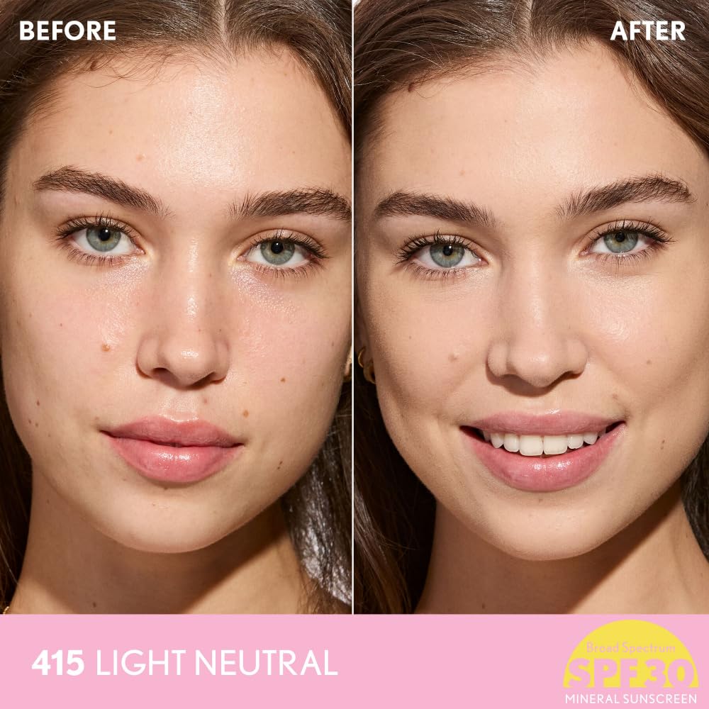 COVERGIRL Clean Fresh Blurring Skin Tint pump shows easy application