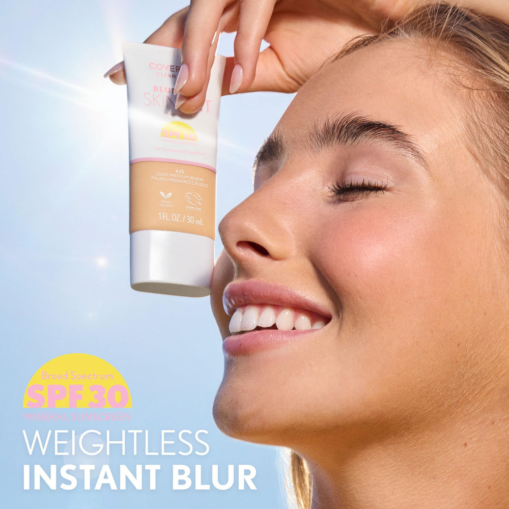 COVERGIRL Clean Fresh Blurring Skin Tint swatch reveals pore-blurring texture