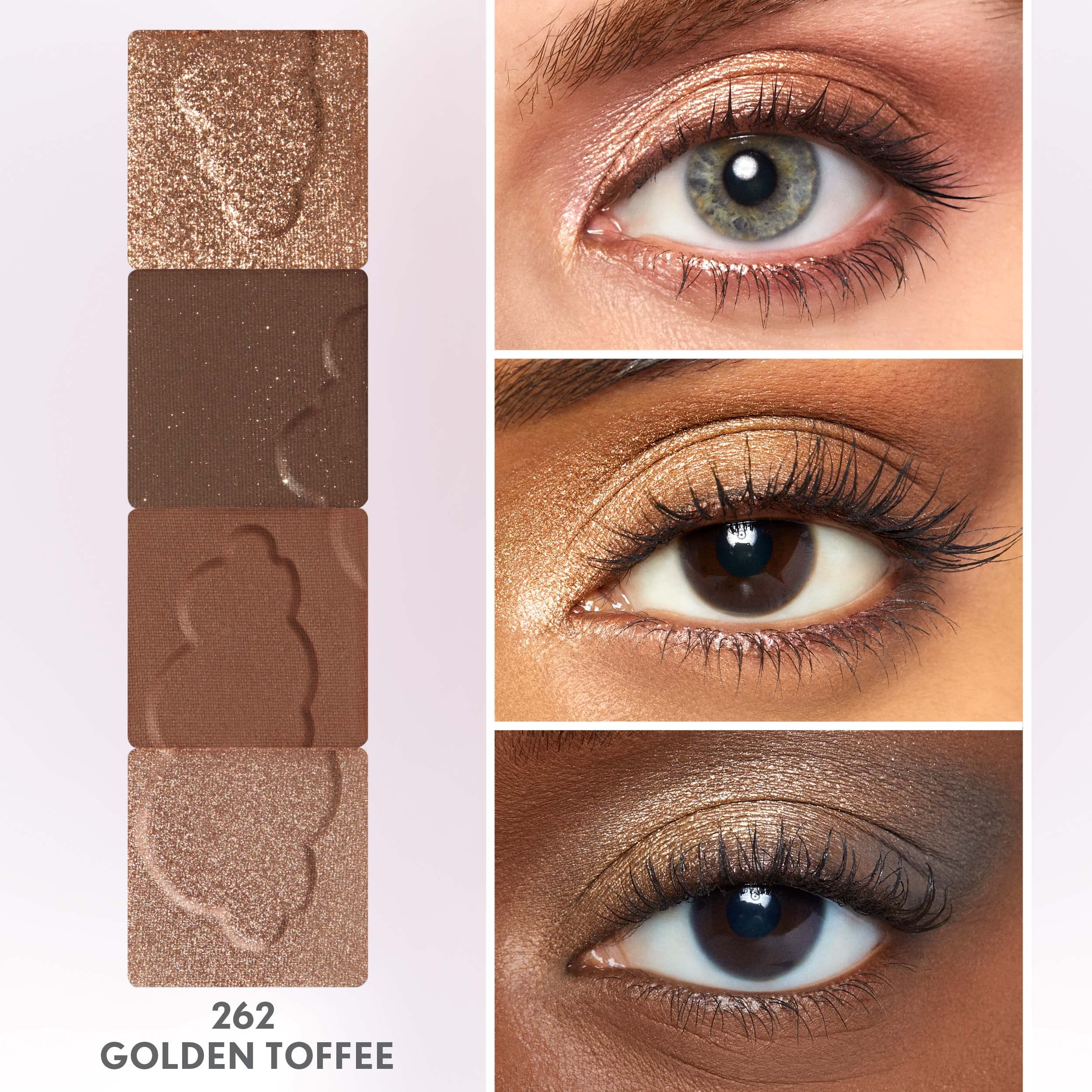 CoverGirl Clean Fresh Color Clean Eyeshadow Golden Toffee matte shade close-up shows smooth blendability