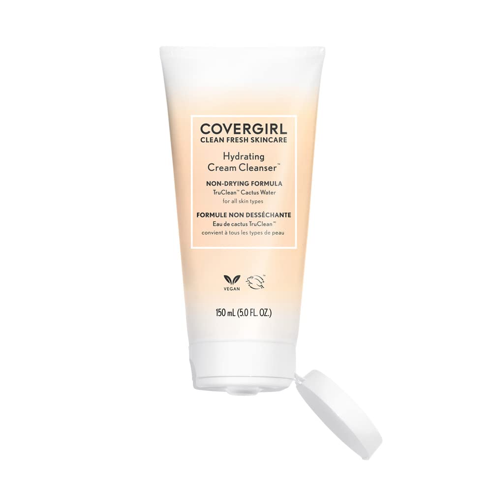 COVERGIRL Clean Fresh Hydrating Cream Cleanser water splash; leaves skin refreshed and clean