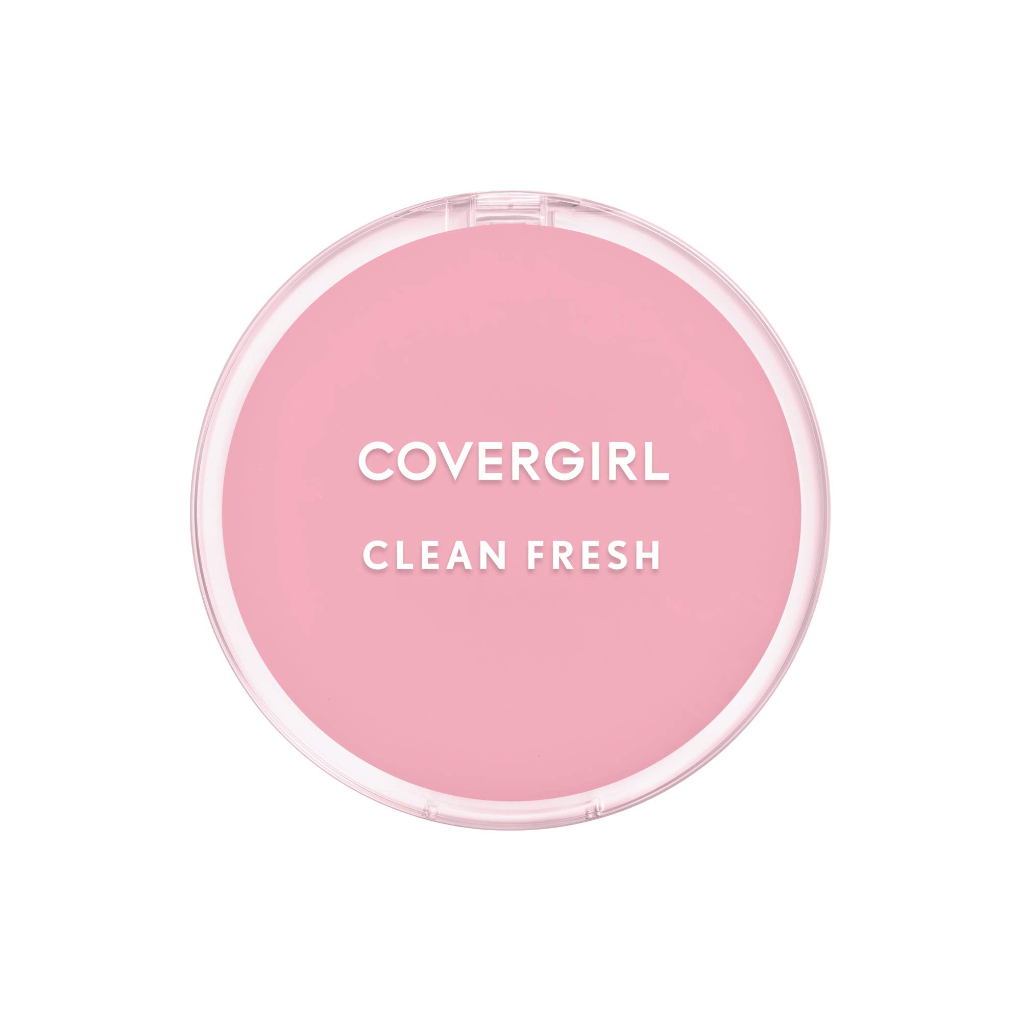 COVERGIRL Clean Fresh Pressed Powder Porcelain compact ready for use, natural-looking finish