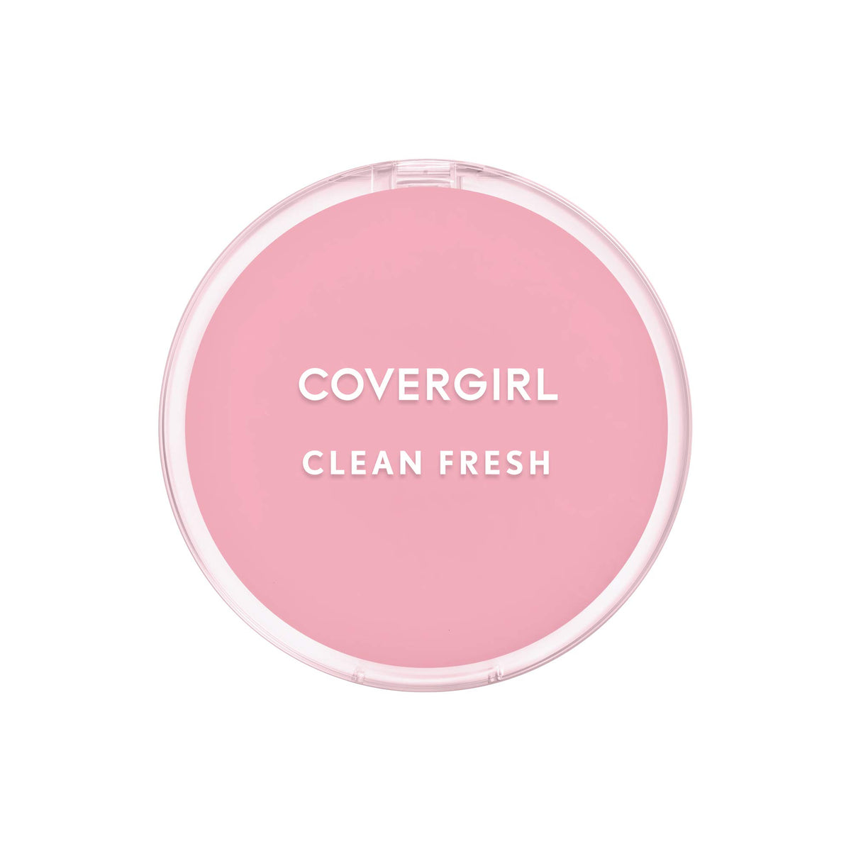 COVERGIRL Clean Fresh Pressed Powder Porcelain compact ready for use, natural-looking finish
