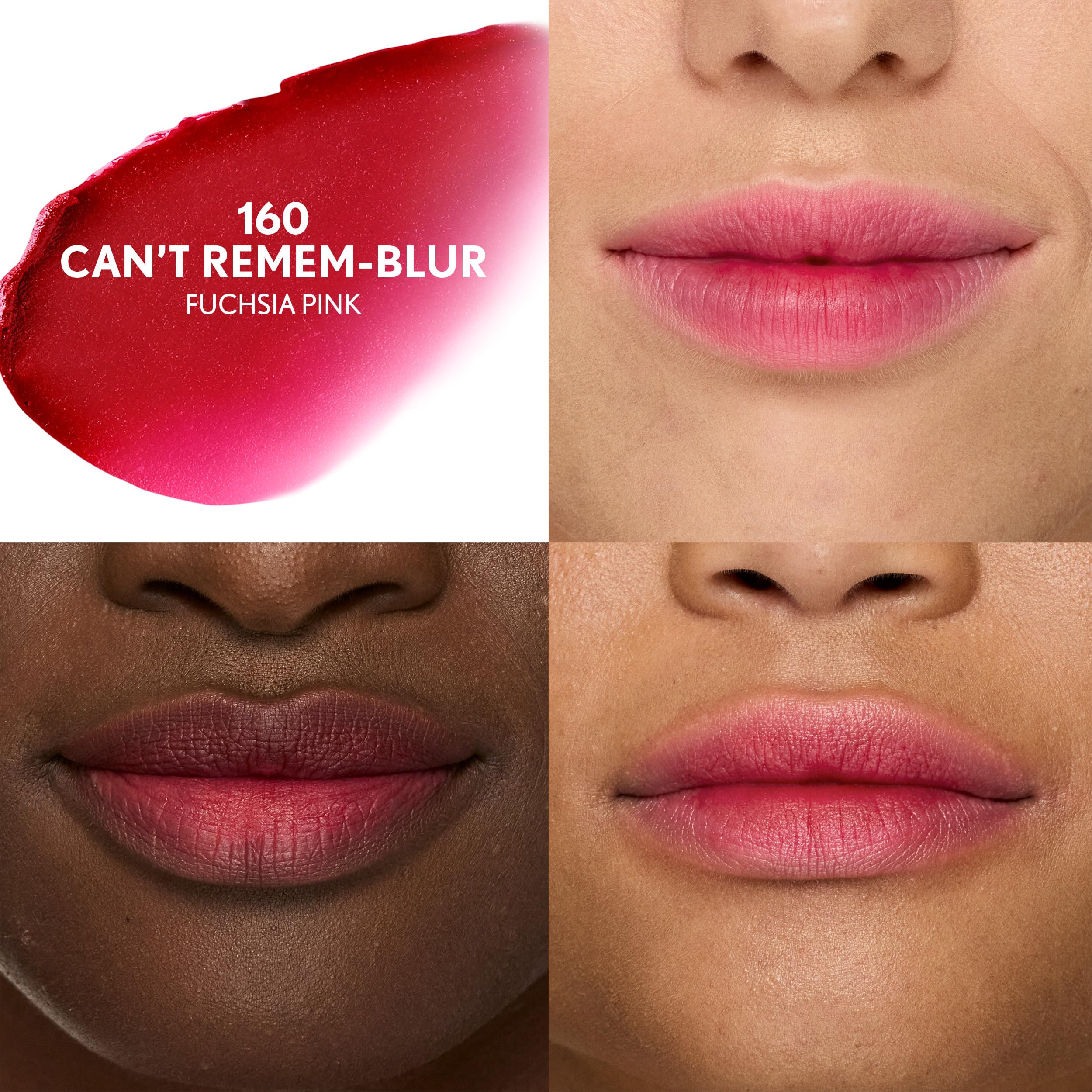 COVERGIRL Clean Fresh Yummy Blur lipstick application on lips demonstrates one-swipe blurring.