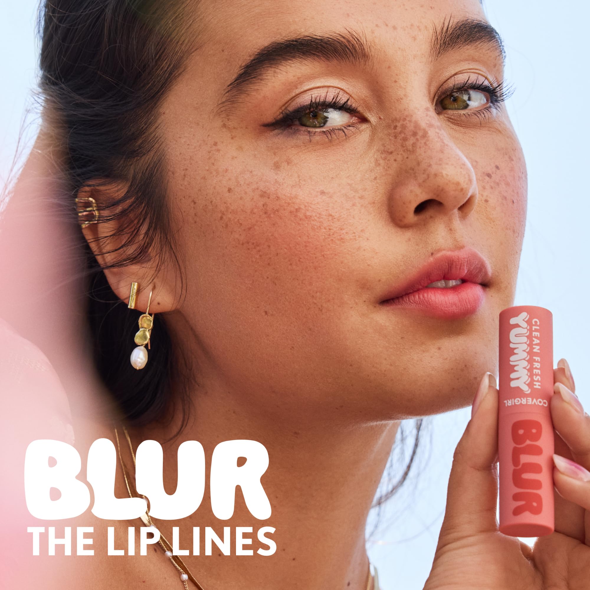 COVERGIRL Clean Fresh Yummy Blur lip color with pomegranate flavor close-up.