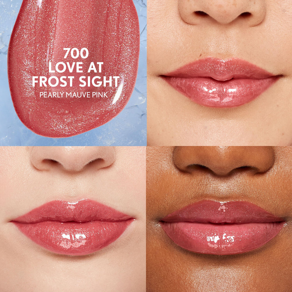 CoverGirl Clean Fresh Yummy Plumper Lip Gloss mint tingle swirl on lips