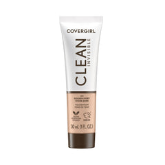 CoverGirl Clean Invisible Foundation tube shows easy, mess-free application.