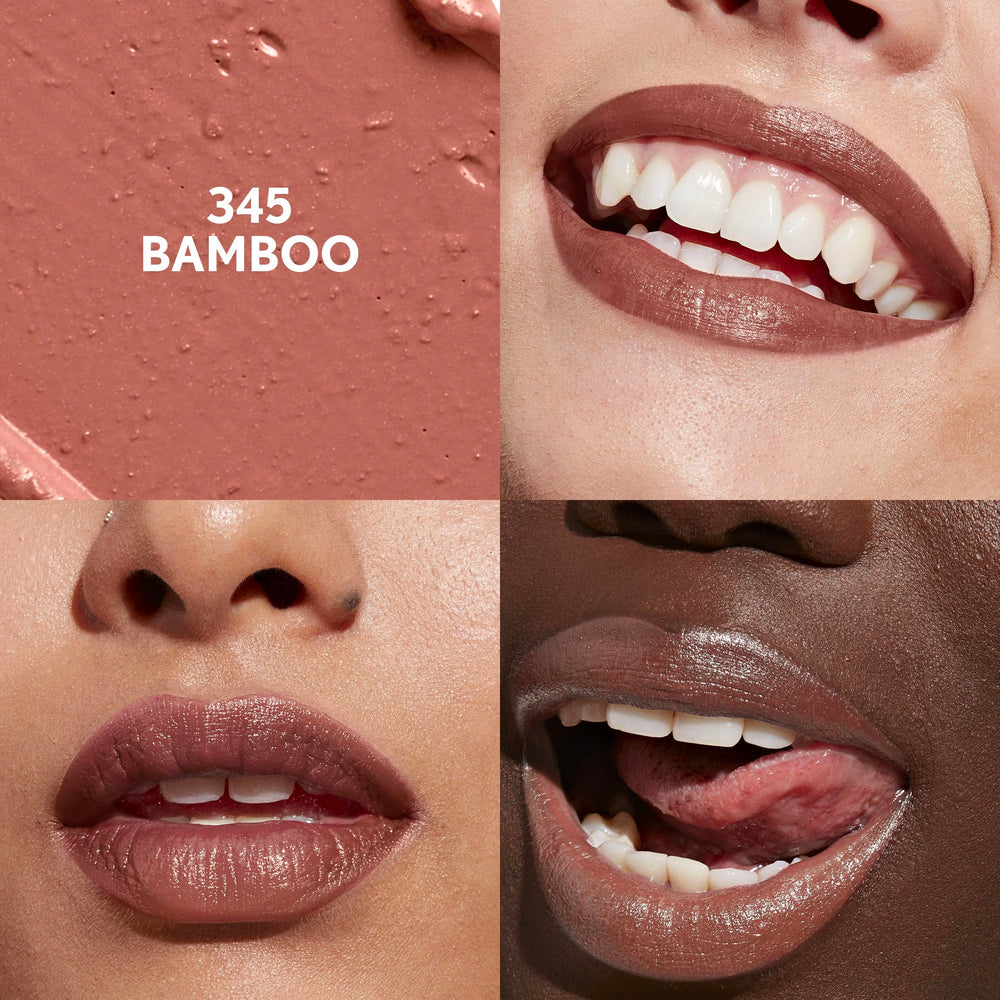 CoverGirl Clean Lip Color Bamboo application closeup highlights smooth glide