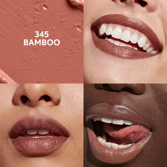CoverGirl Clean Lip Color Bamboo application closeup highlights smooth glide