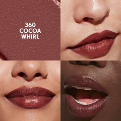 CoverGirl Clean Lip Color Cocoa Whirl swatch on skin reveals rich, lasting color.