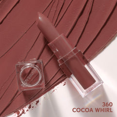 CoverGirl Clean Lip Color Cocoa Whirl tube close up shows creamy satin finish.