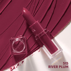 CoverGirl Clean Lip Color River Plum on lips for satin finish