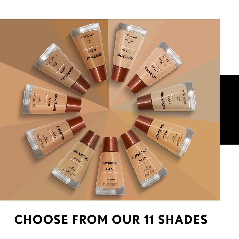 CoverGirl Clean Makeup Foundation non-comedogenic badge implies pore-friendly everyday use