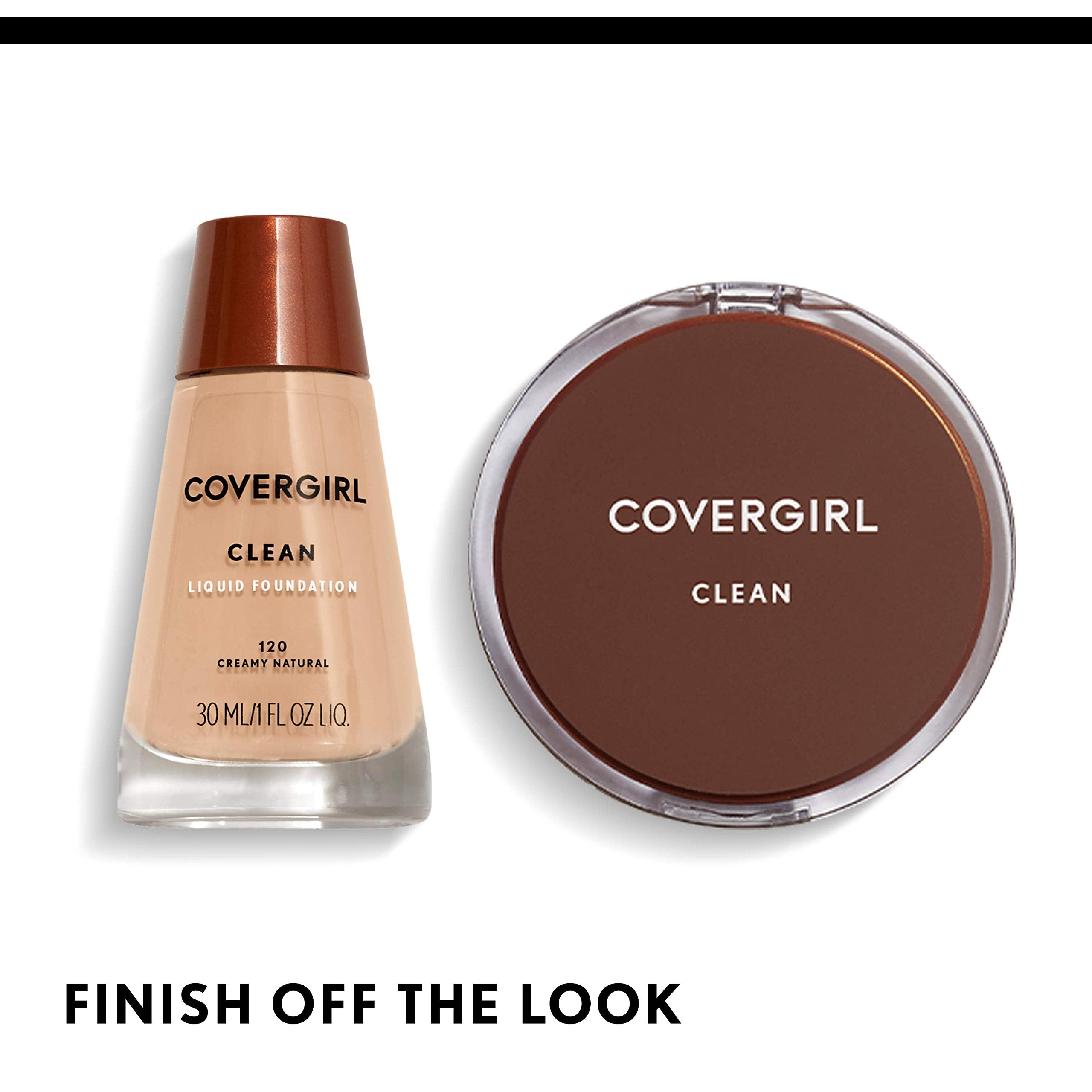 CoverGirl Clean Makeup Foundation sensitive formula product shot showcases gentle wear for sensitive skin