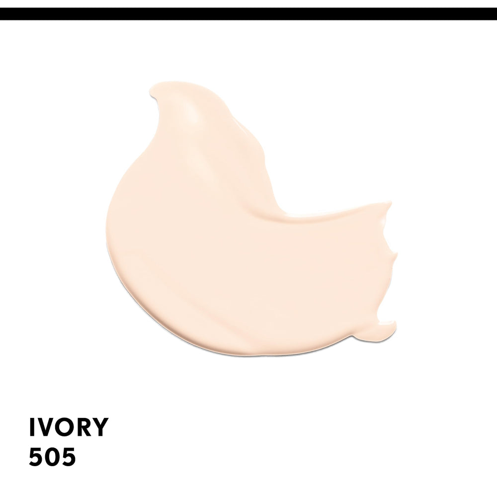 CoverGirl Clean Matte Foundation Ivory 505 swatch on skin shows natural finish