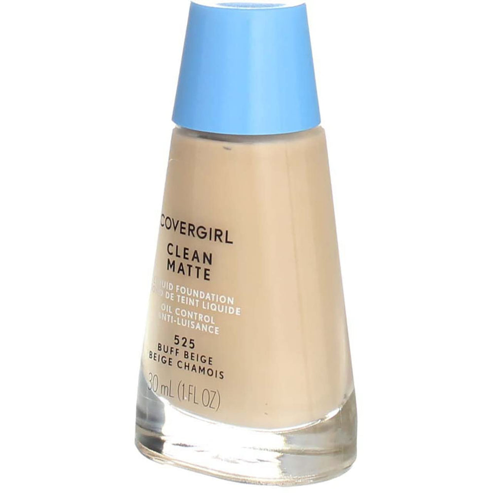 CoverGirl Clean Oil Control Liquid Makeup packaging closeup highlighting compact portability