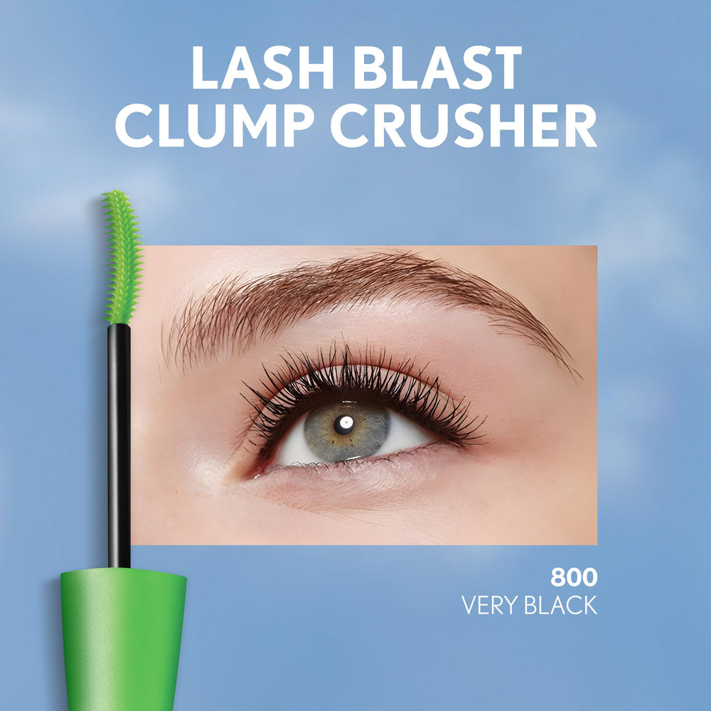 Covergirl Clump Crusher 20x-volume swatch demonstrates bold, defined lashes without clumping.