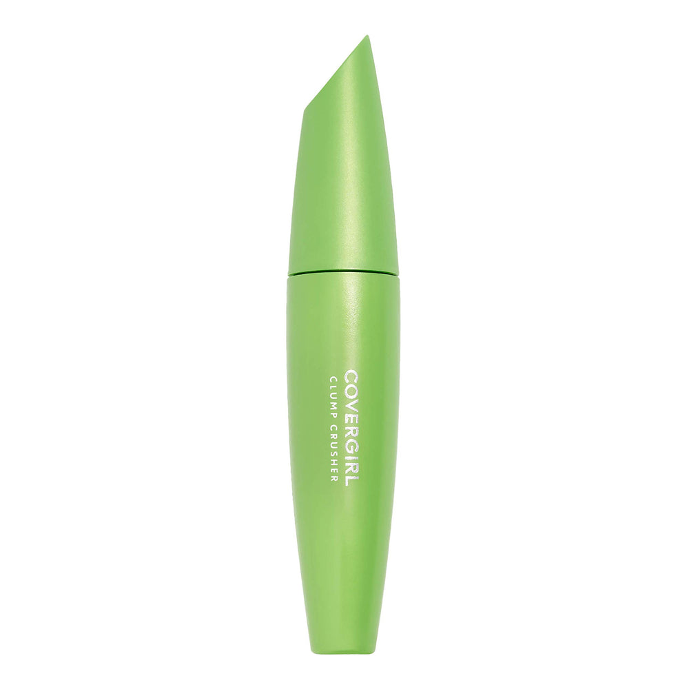 Covergirl Clump Crusher curved-brush closeup highlights curved brush for lift from root to tip.