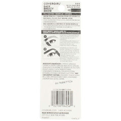 CoverGirl Easy Breezy Brow close-up in Rich Brown for precise defined arches.