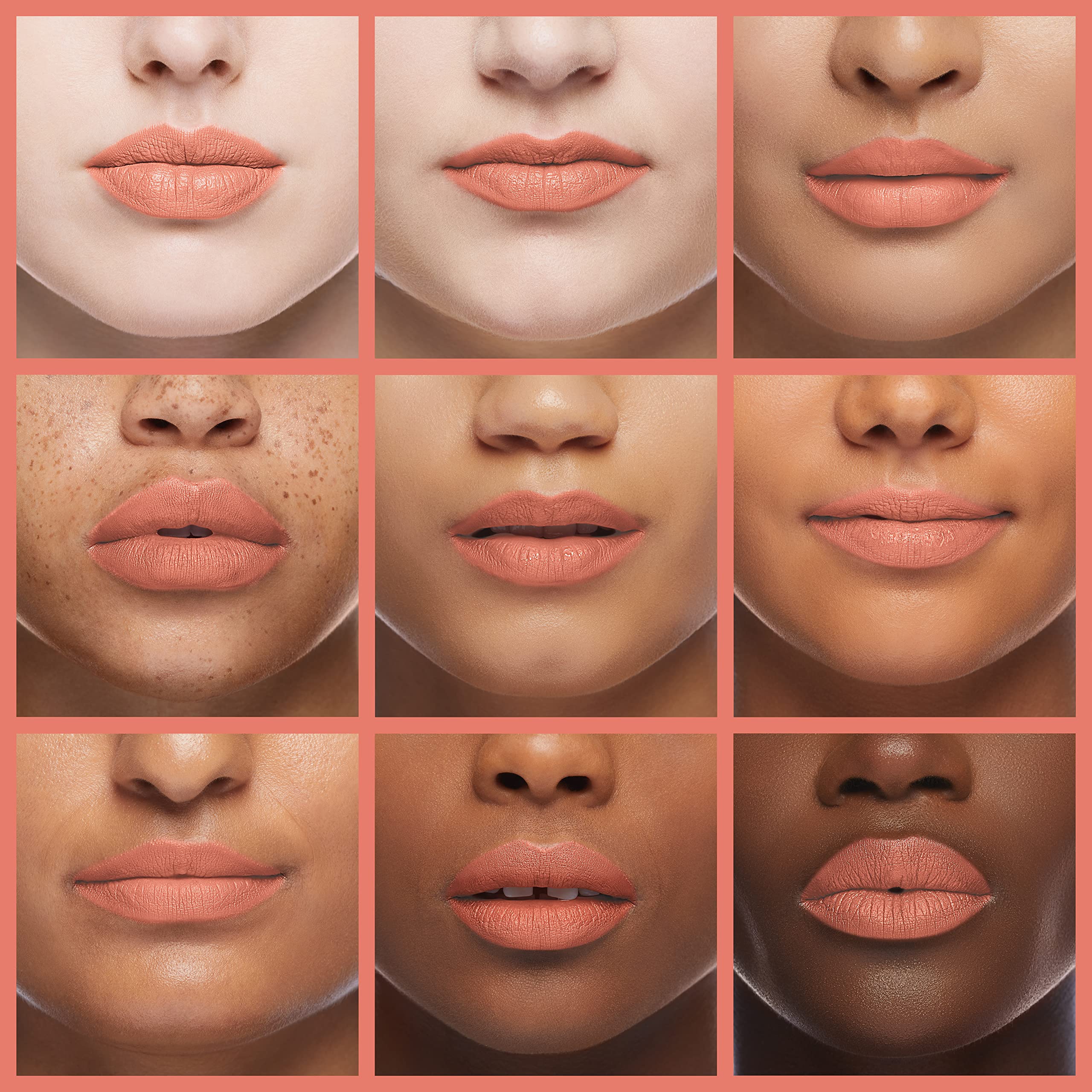 COVERGIRL Exhibitionist Cream Lipstick Peach High application demo highlights creamy glide-on texture.