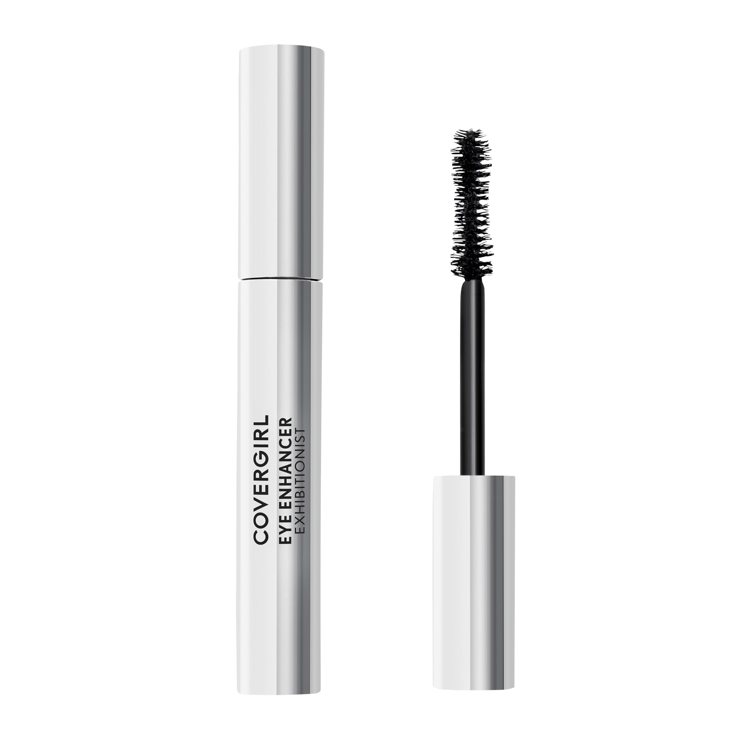 CoverGirl Exhibitionist Mascara wand closeup shows smooth application.