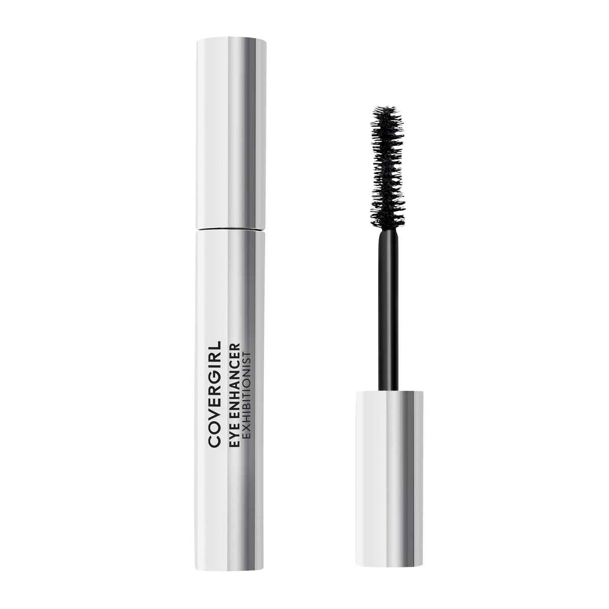 CoverGirl Exhibitionist Mascara wand closeup shows smooth application.