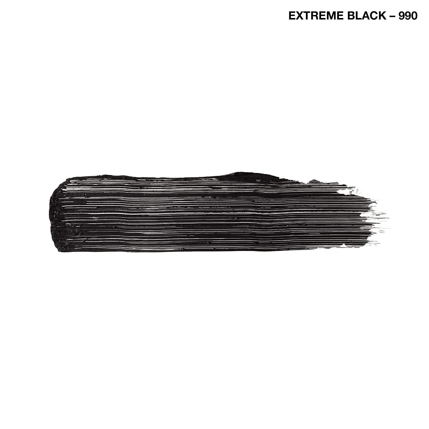 CoverGirl Exhibitionist extreme black product shot emphasizes waterproof version and all-day confidence.