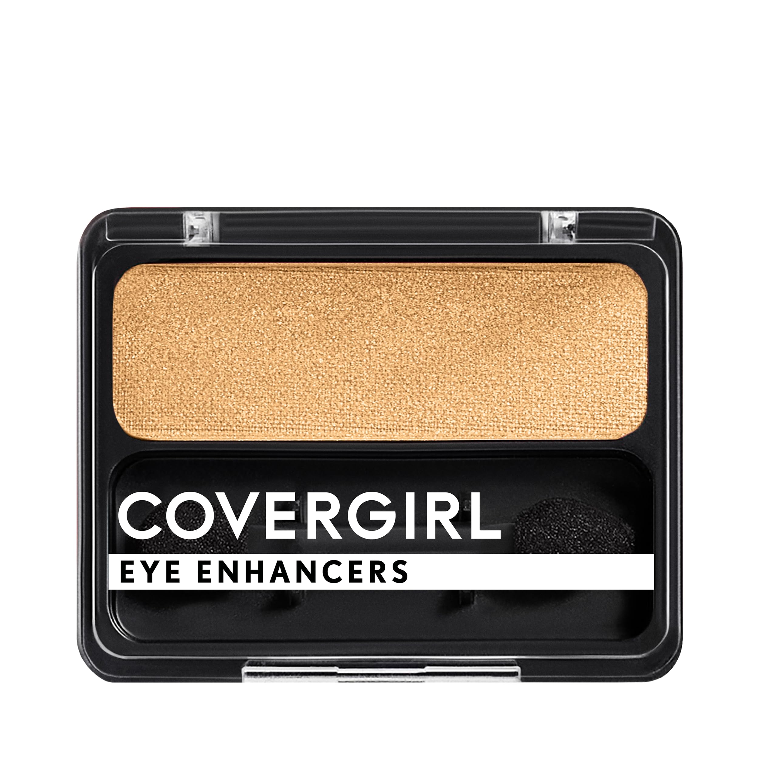 Covergirl Eye Enhancers 1Kit eyeshadow palette closeup shows silky, blendable formula for easy shading.