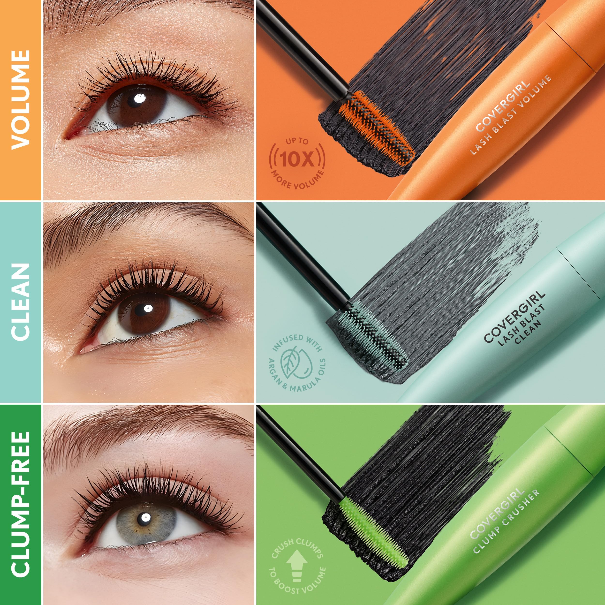 Lifestyle shot of eyes defined by mascara and eyeliner paired together.