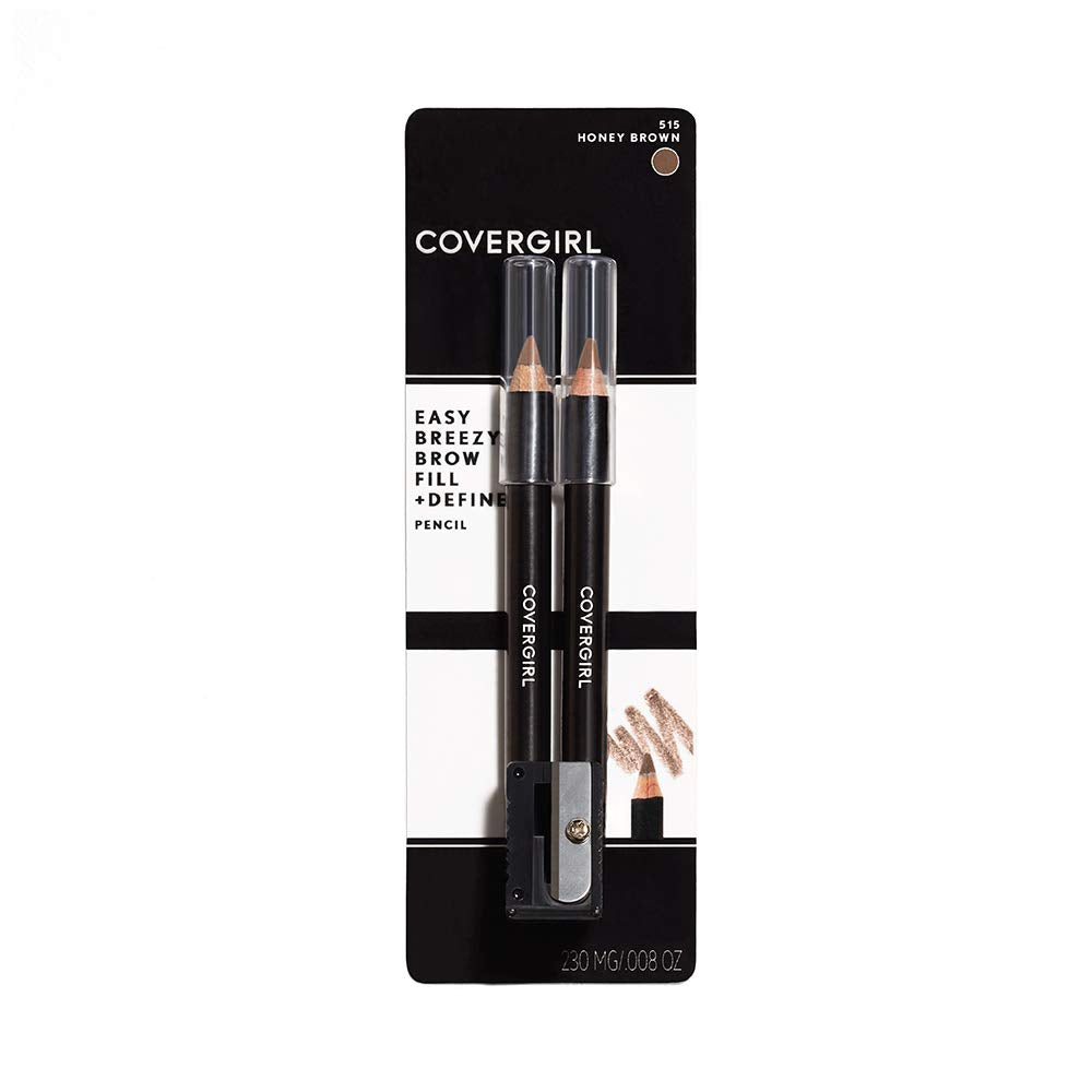 CoverGirl Honey Brown 515 brow pencil in action showing smooth color payoff.