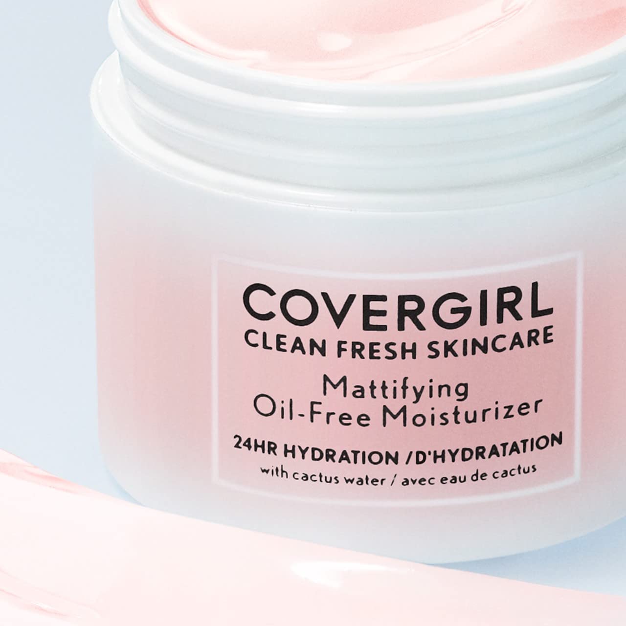 CoverGirl lightweight absorption shown on hand reveals quick sink-in.