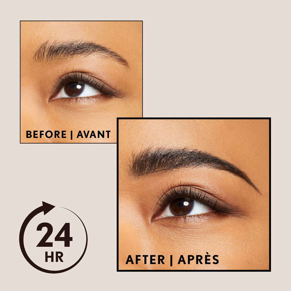 COVERGIRL lightweight brow makeup feels comfortable during wear.