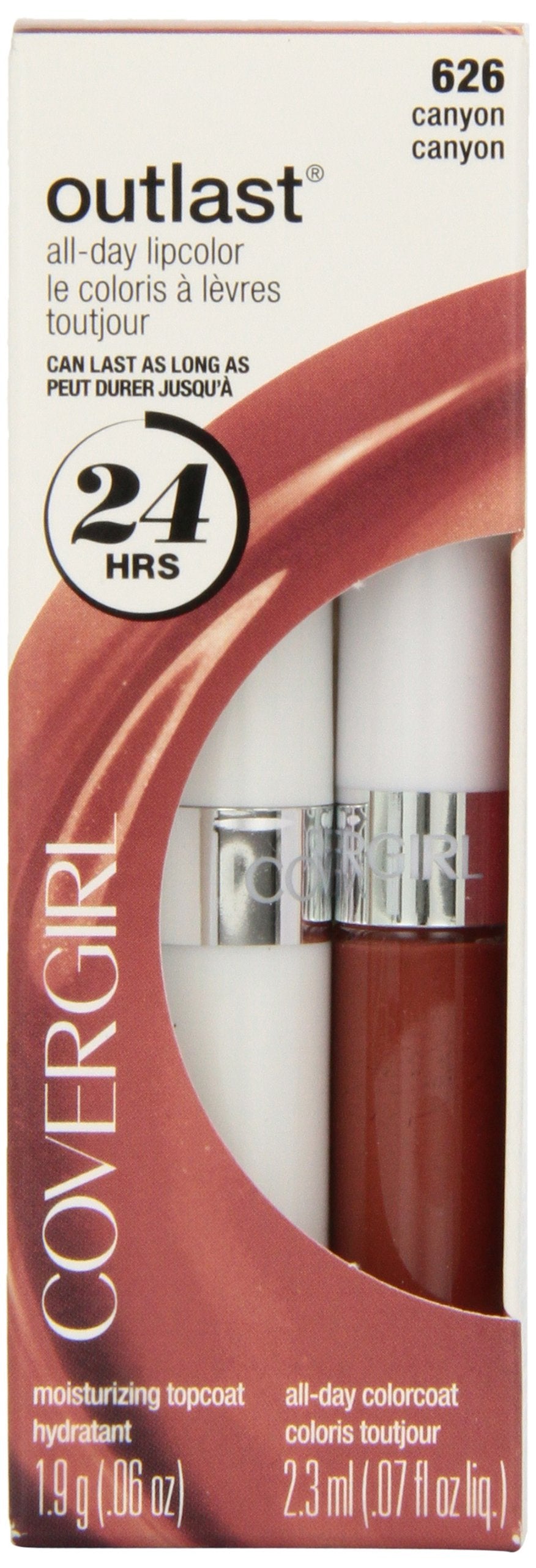 CoverGirl Outlast All Day Lipcolor Canyon 626 tube with long-lasting color