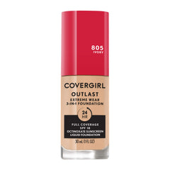 CoverGirl Outlast Extreme Wear bottle with pump for long-lasting full coverage
