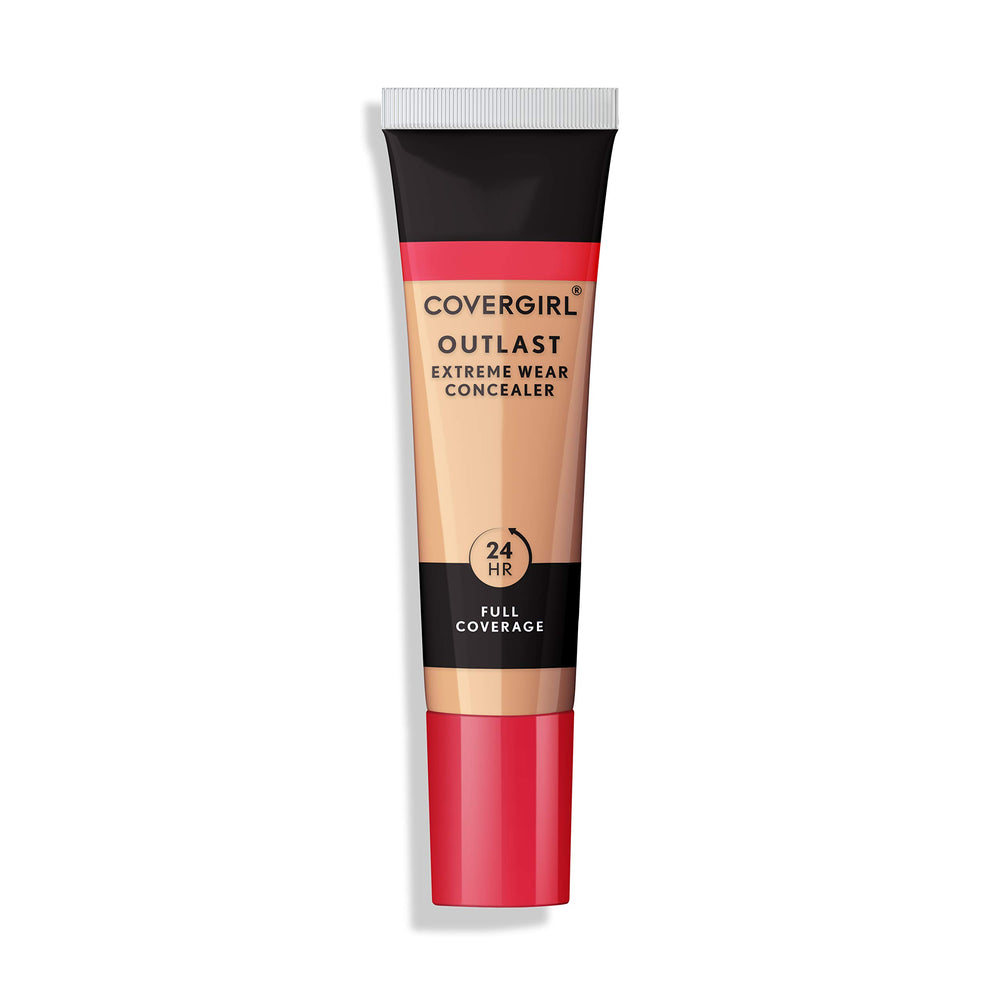 COVERGIRL Outlast Extreme Wear Concealer tube closeup highlights texture and creamy consistency.
