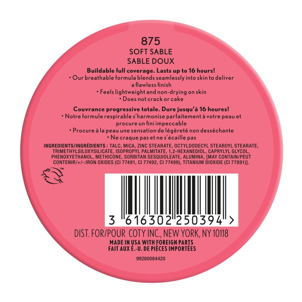 COVERGIRL Outlast Extreme Wear pressed powder close-up during application reveals silky, lightweight texture
