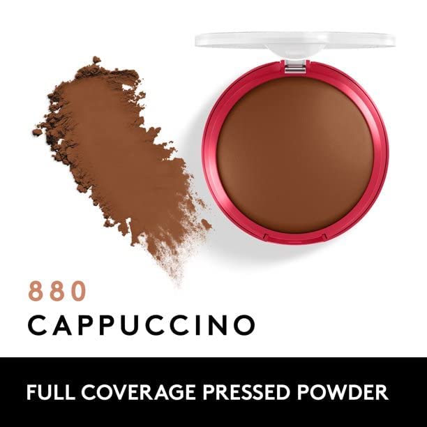 Covergirl Outlast Extreme Wear pressed powder application closeup highlights buildable coverage.