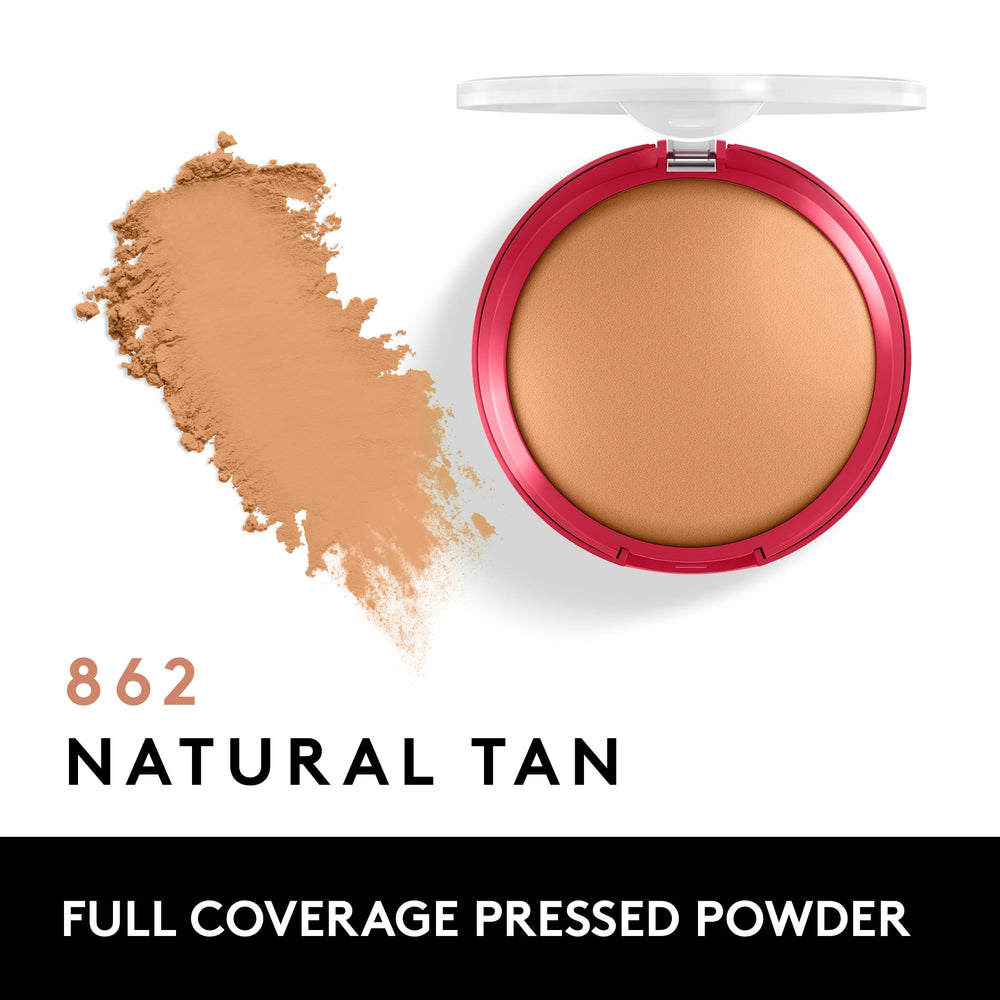 COVERGIRL Outlast Extreme Wear powder swatch demonstrates full-coverage, lightweight feel on skin
