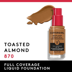 Covergirl Outlast Extreme Wear SPF 18 protection for outdoor-ready skin.