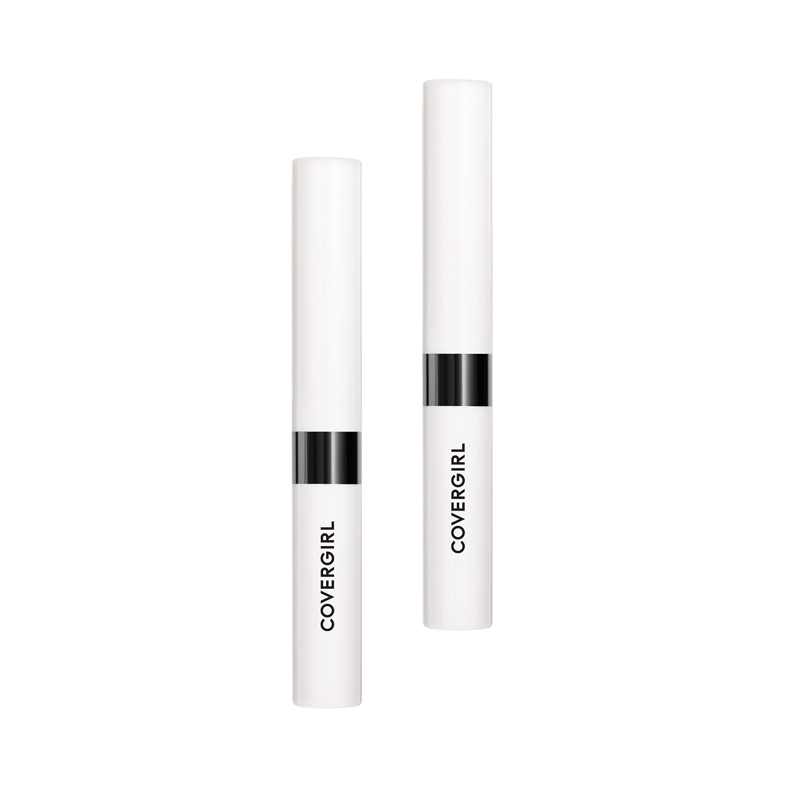 CoverGirl Outlast lip color with clear top coat delivers long-lasting moisture and shine.