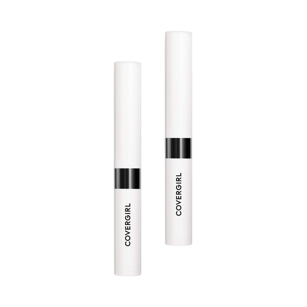 CoverGirl Outlast lip color with clear top coat delivers long-lasting moisture and shine.