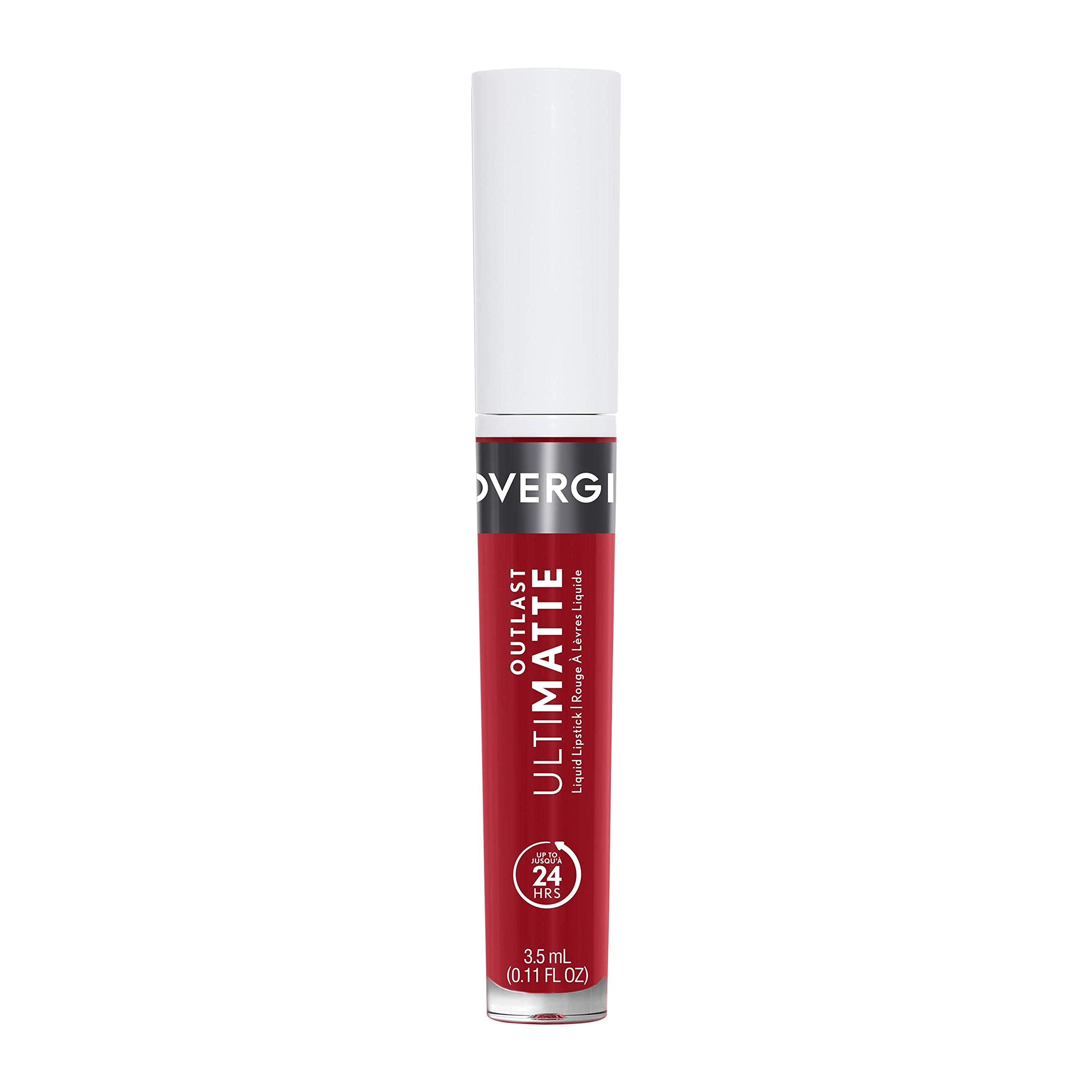 CoverGirl Outlast Ultimatte Wine O'Clock swatch shows rich matte color with long-lasting wear.