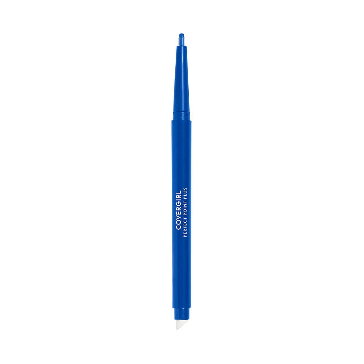 CoverGirl Perfect Point Plus Eyeliner Pencil bold cobalt swatches show vibrant color and precision.