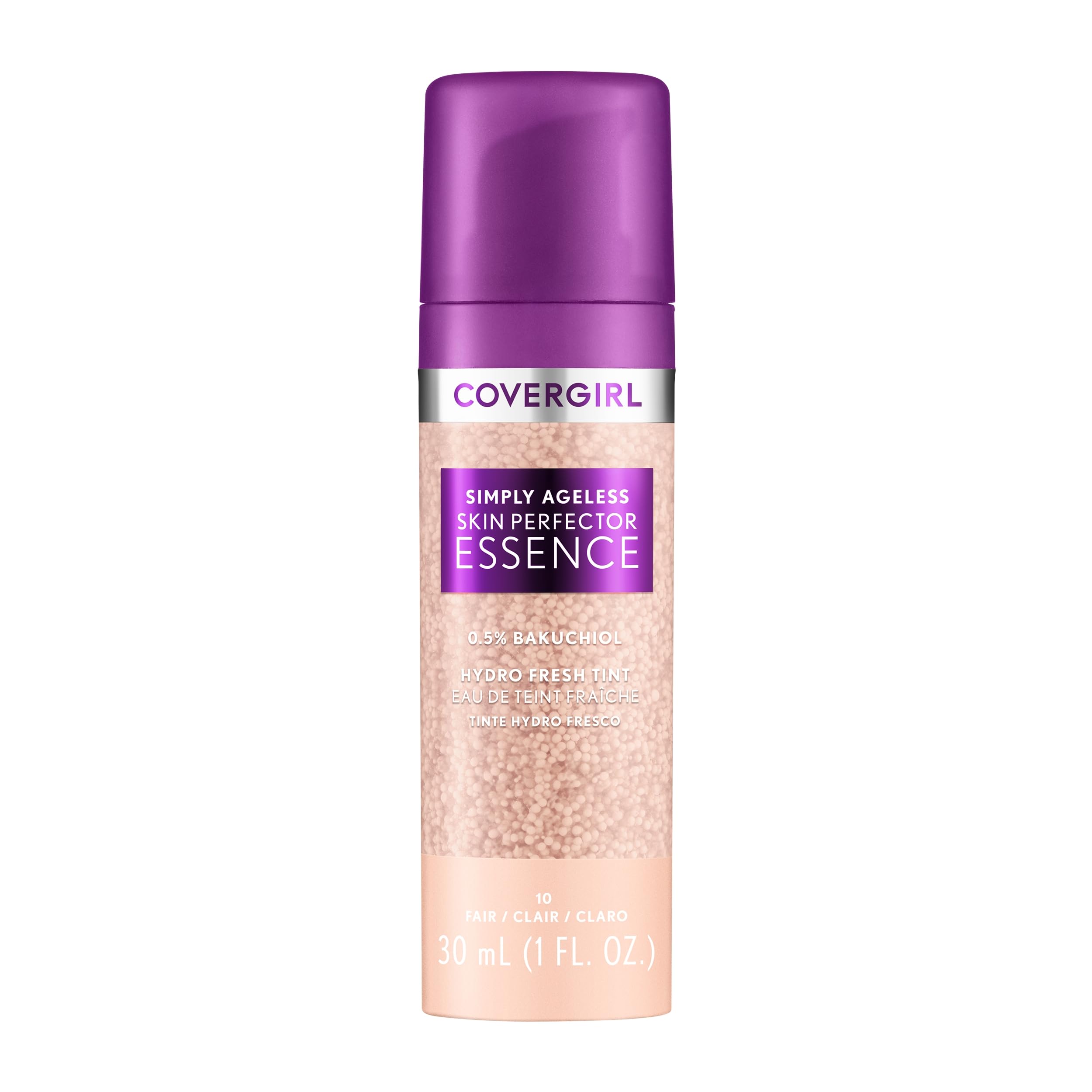 Covergirl Simply Ageless bakuchiol dosing demonstrates gentle anti-age prep for sensitive skin.