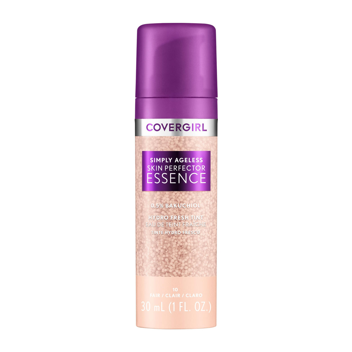 Covergirl Simply Ageless bakuchiol dosing demonstrates gentle anti-age prep for sensitive skin.