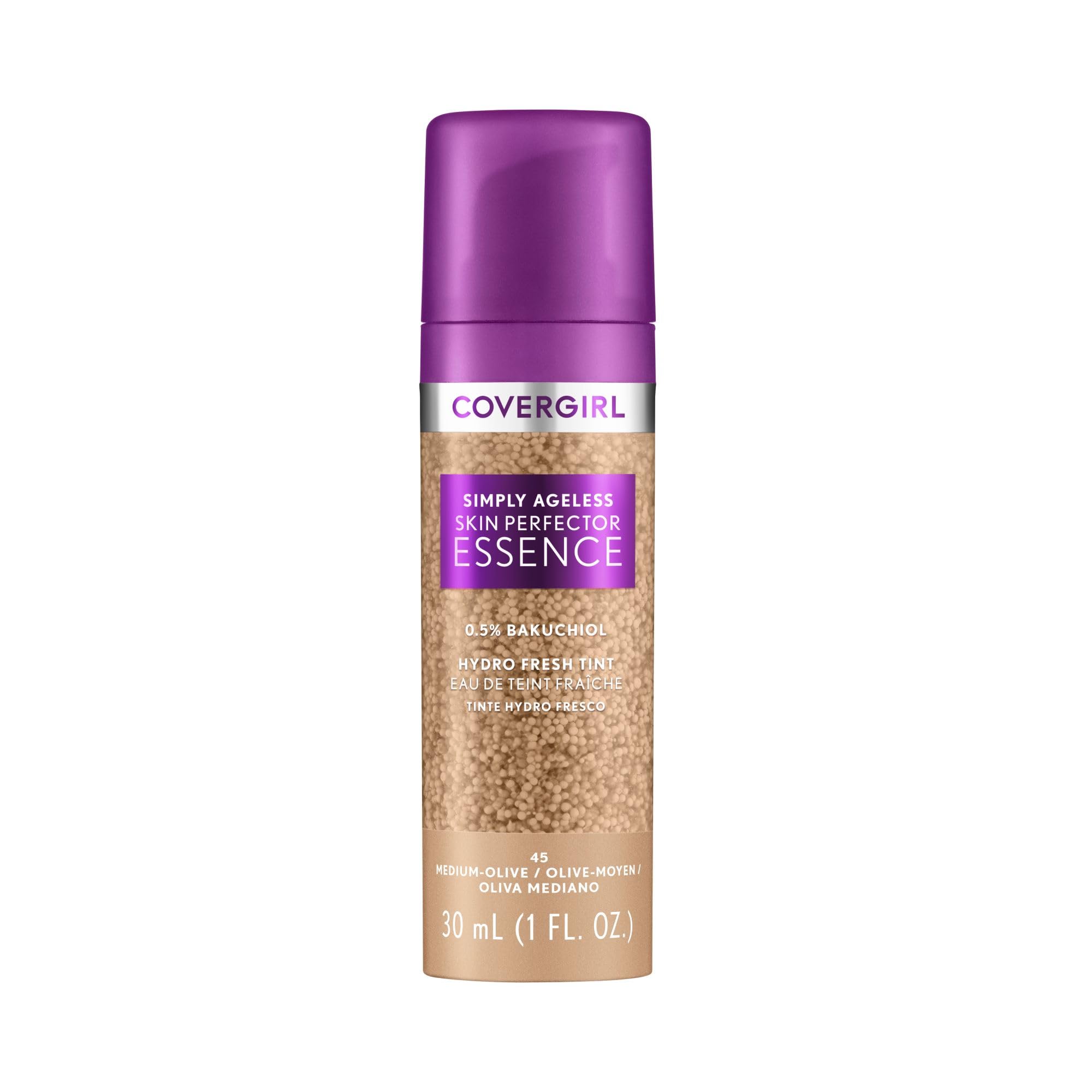 CoverGirl Simply Ageless bottle with gel texture delivers lasting hydration.